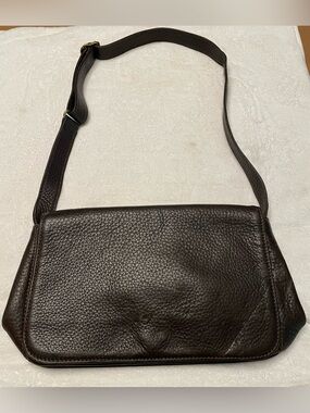 Vintage Coach Sonoma Mahogany Brown Pebbled Leather Full Flap Bag 4928.
